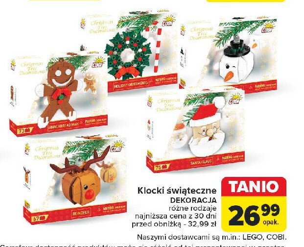 Klocki świąteczna dekoracja Cobi promocja w Carrefour