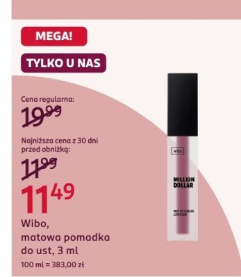 Pomadka matowa do ust promocja w Rossmann