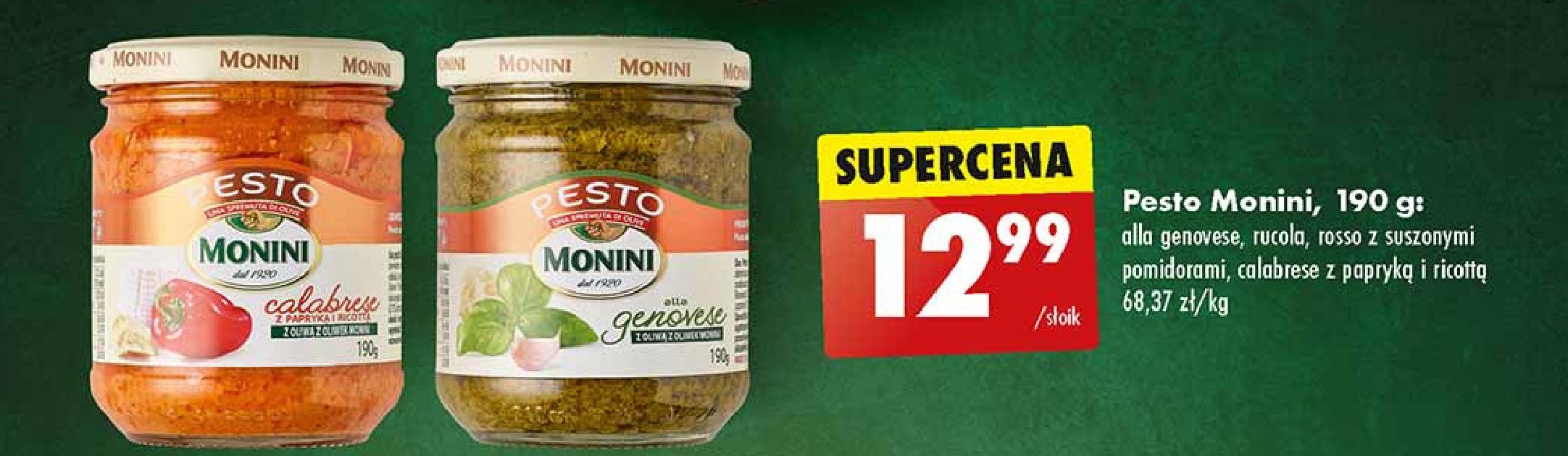 Pesto ruccola Monini promocja