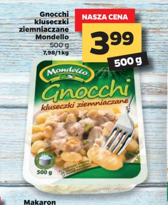 Gnocchi kluseczki ziemniaczane Mondello promocja