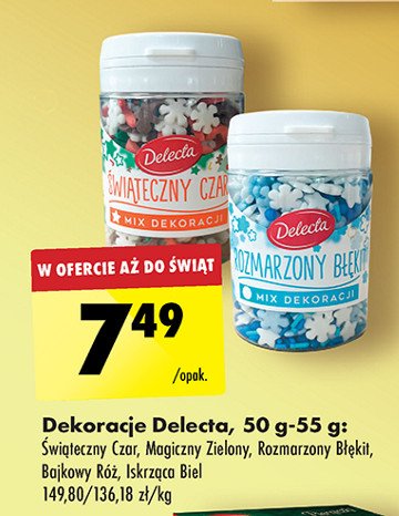 Mix dekoracji iskrząca biel Delecta promocja