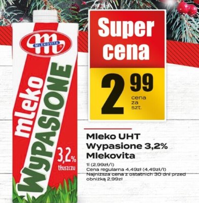 Mleko Wypasione 3,2% Mlekovita promocja w Supeco