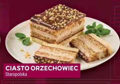Ciasto orzechowiec Staropolska promocja w Stokrotka