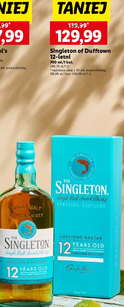 Whisky + karton The singleton 12yo promocja