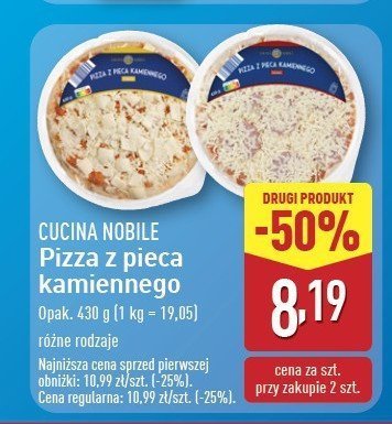 Pizza z pieca kamiennego pepperoni Cucina nobile promocja w Aldi
