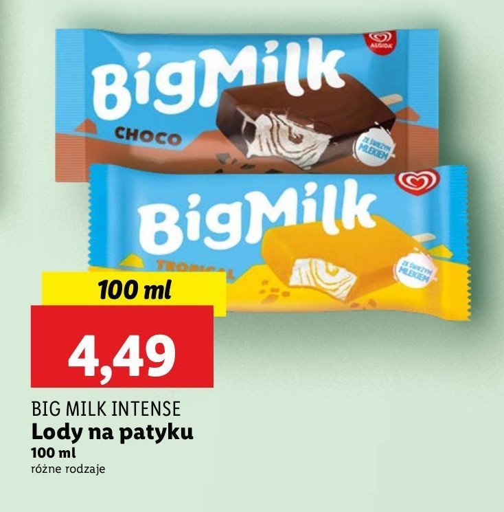L贸d yogurt tropical Algida big milk promocja