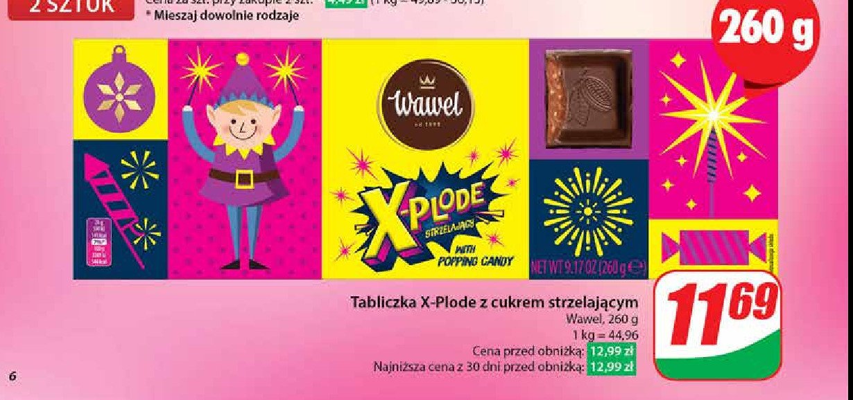 Czekolada WAWEL X-PLODE promocja w Dino