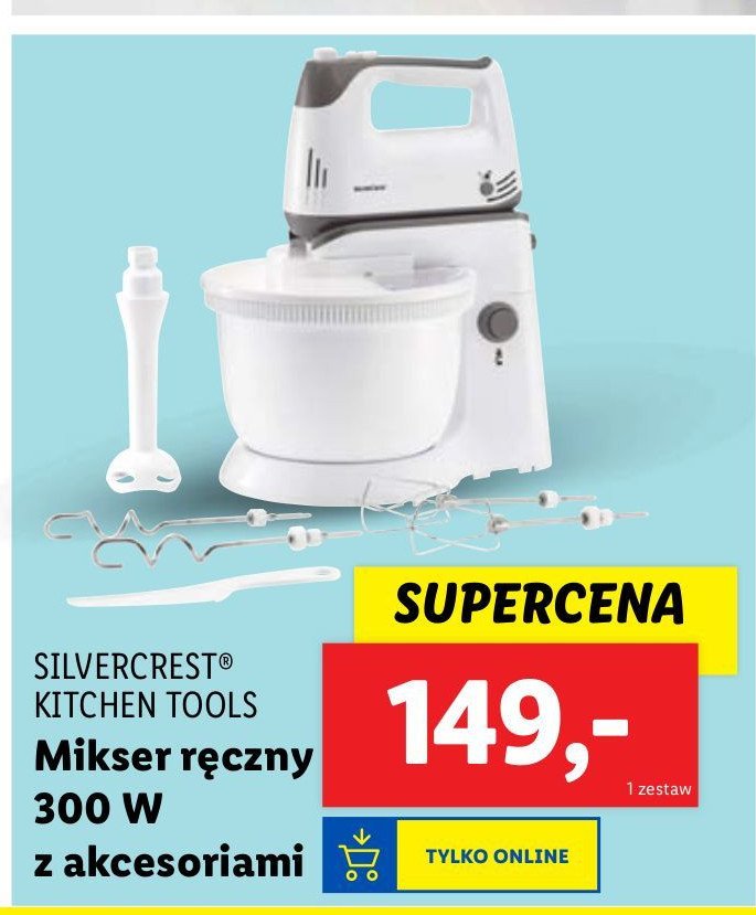 Mikser ręczny z misą 300w Silvercrest promocja