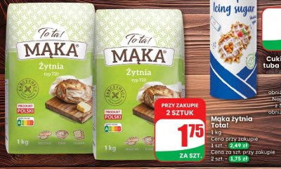 Mąka żytnia To Ta!  promocja w Dino
