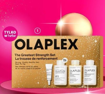 Zestaw OLAPLEX The Greatest Strength serum do skóry głowy + kuracja do włosów + szampon do włosów + odżywka do włosów promocja w Hebe
