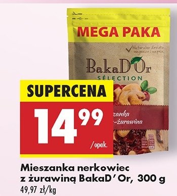 Mieszanka nerkowiec-żurawina Bakad'or promocja w Biedronka