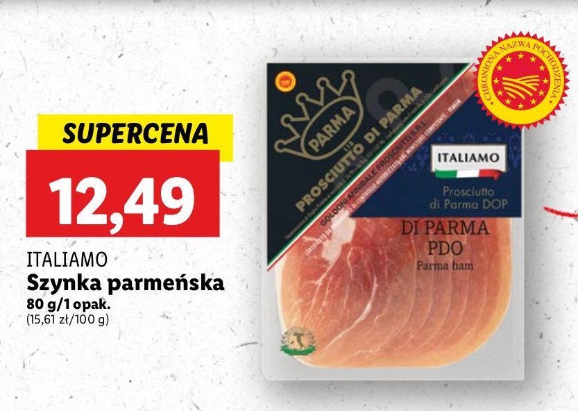 Szynka prosciutto crudo Italiamo promocja