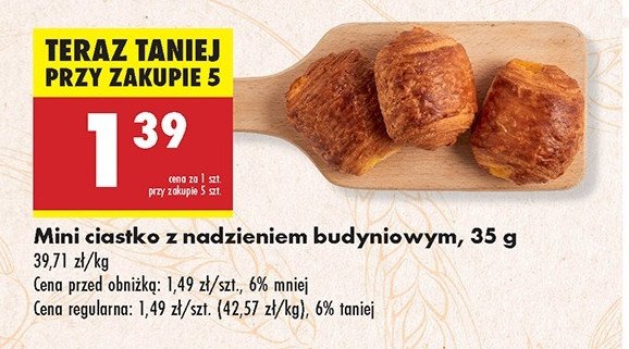 Mini ciastko z nadzieniem budyniowym promocja w Biedronka