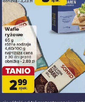 Wafle ryżowe w polewie jogurtowej Sonko promocja