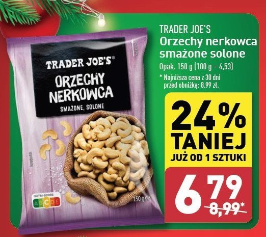 Orzechy nerkowca smażone solone Trader joe's promocja