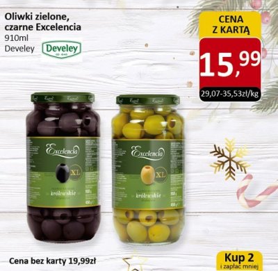 Oliwki zielone, czarne Excelencia Develey promocja w Market Point