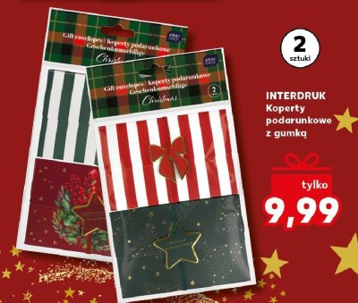 Koperty podarunkowe z gumką 2 sztuki promocja w Kaufland