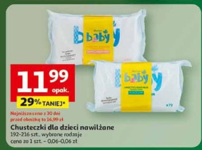 Chusteczki dla dzieci nawilżane promocja w Auchan