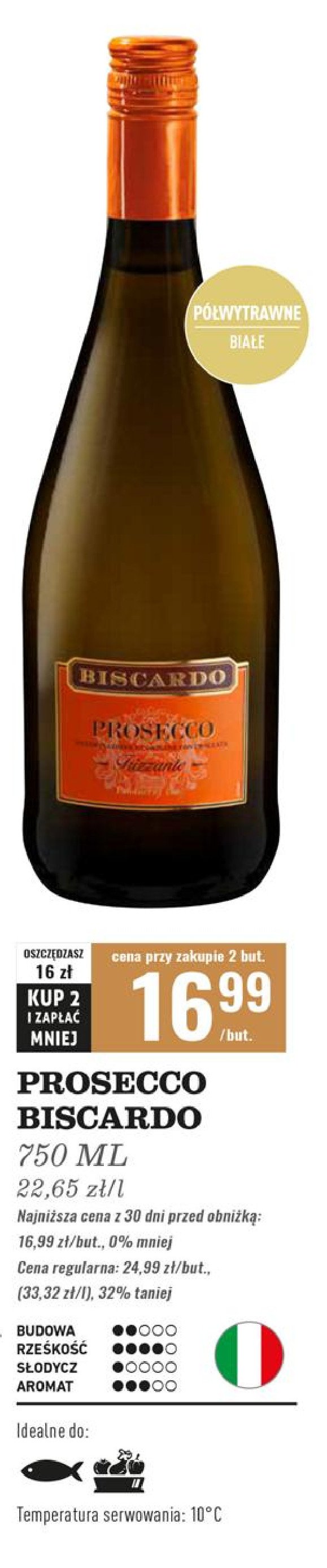 Wino BISCARDO PROSECCO promocja