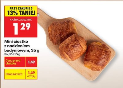 Mini ciastko z nadzieniem budyniowym promocja w Biedronka