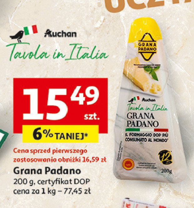 Ser grana padano Auchan promocja