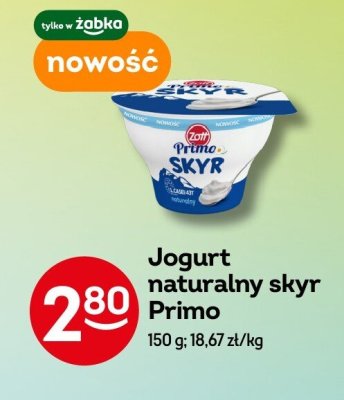 Jogurt naturalny skyr Primo promocja w Żabka