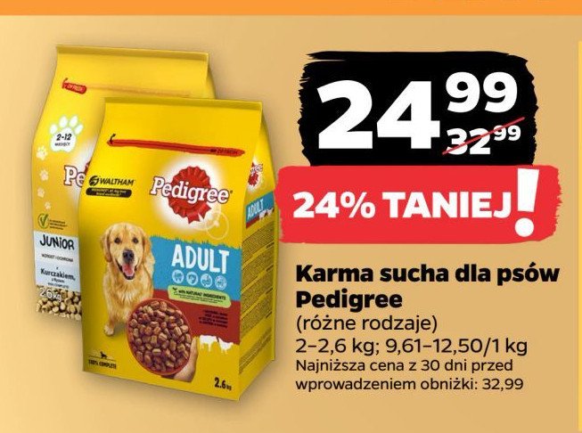 Karma dla psa junior kurczak Pedigree vital promocja