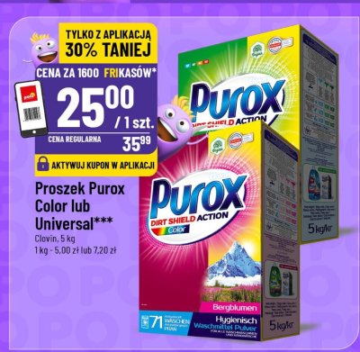 Proszek Purox Color lub Universal promocja w POLOmarket