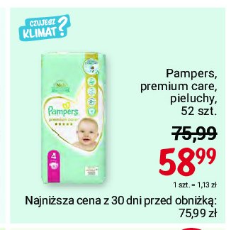 Pieluszki dla dzieci maxi Pampers premium care promocja