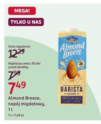 Napój migdałowy Almond Breeze, 1 l promocja w Rossmann