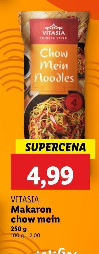 Makaron chow mein Vitasia promocja w ABC