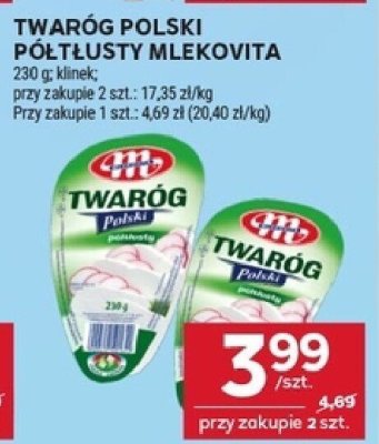 Twaróg polski półtłusty Mlekovita promocja w Stokrotka