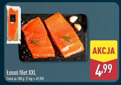 Łosoś filet XXL promocja w Aldi
