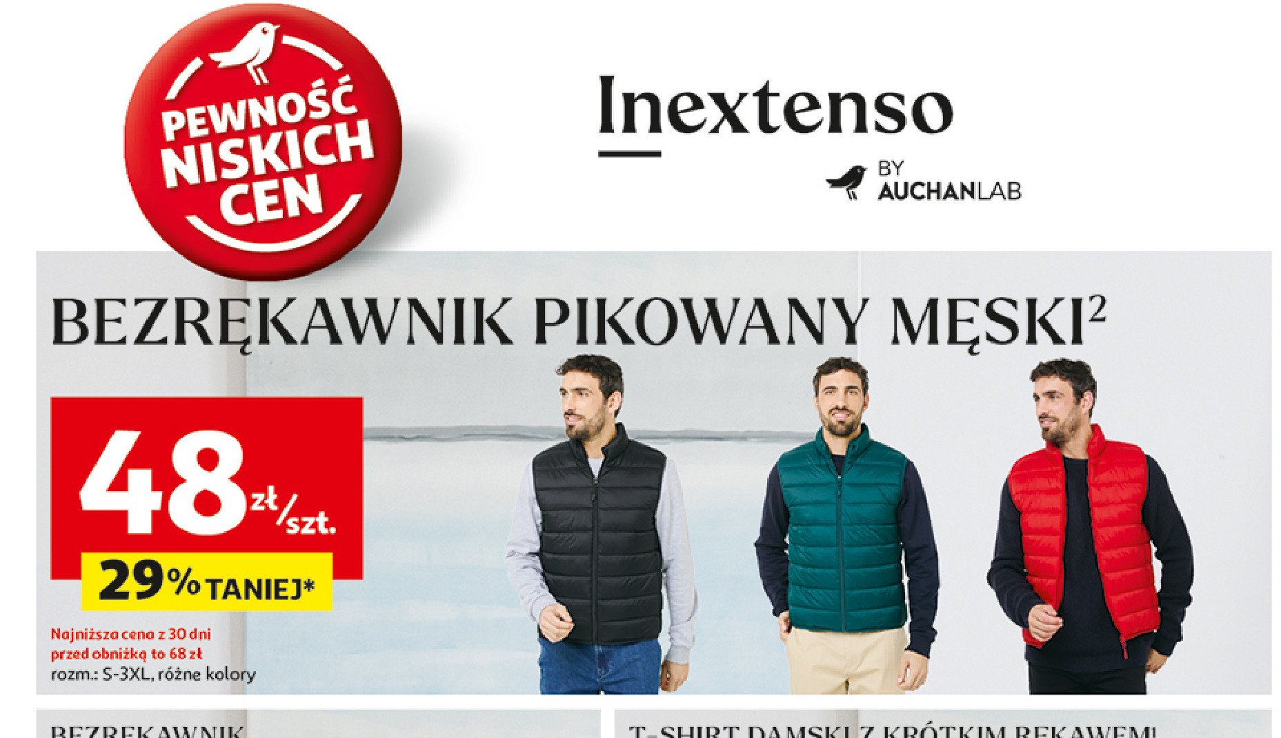 Bezrękawnik męski s-3xl Auchan promocja