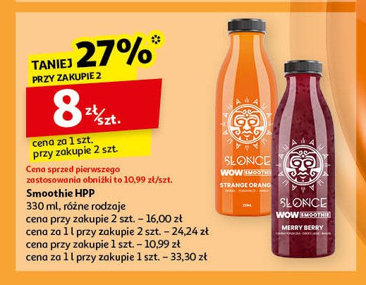 Smoothie strange orange SŁOŃCE WOW promocja