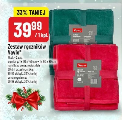 Zestaw ręczników Vavio 1 kpl. - 2 szt. promocja w POLOmarket