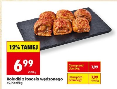 Roladki z łososia wędzonego promocja w Biedronka