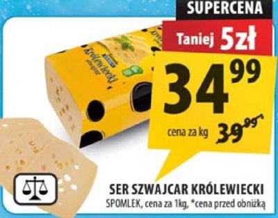 Ser szwajcar królewiecki Spomlek promocja w Arhelan