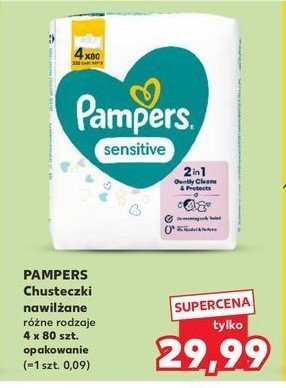 Chusteczki nawilżane Pampers promocja