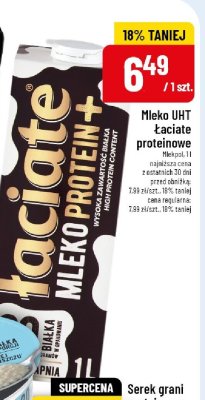 Mleko UHT Łaciate proteinowe promocja w POLOmarket