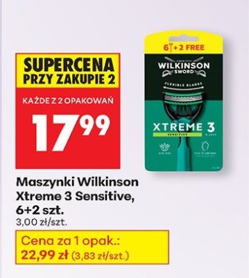 Maszynki do golenia Xtreme 3 Sensitive 8 szt. promocja w Biedronka