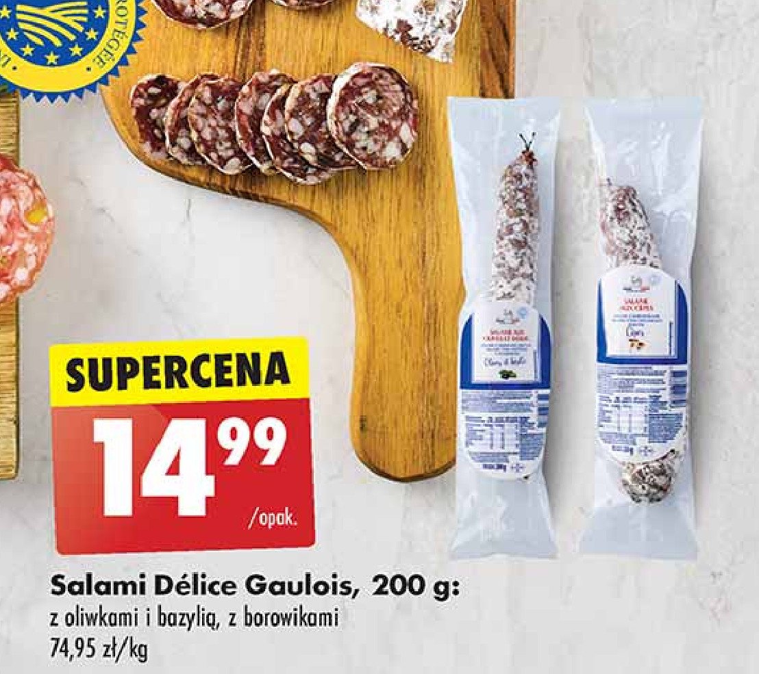 Salami z oliwkami i bazylią Delice gaulois promocja