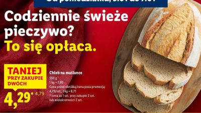 Chleb na maślance Piekuś promocja w Lidl