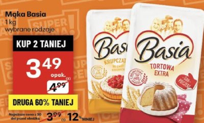Mąka Basia promocja w Delikatesy Centrum