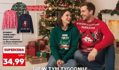Sweter świąteczny OYANDA, TOWNLAND, PARKSIDE męski promocja w Kaufland