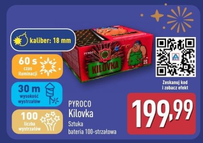 Fajerwerki PYROCO Kilovka Sztuka bateria 100-strzałowa promocja w Aldi