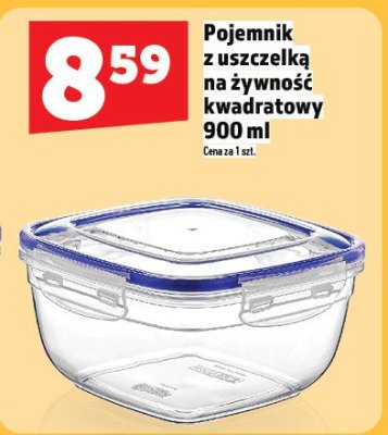 Pojemnik z uszczelką na żywność kwadratowy 900 ml promocja w TOPAZ