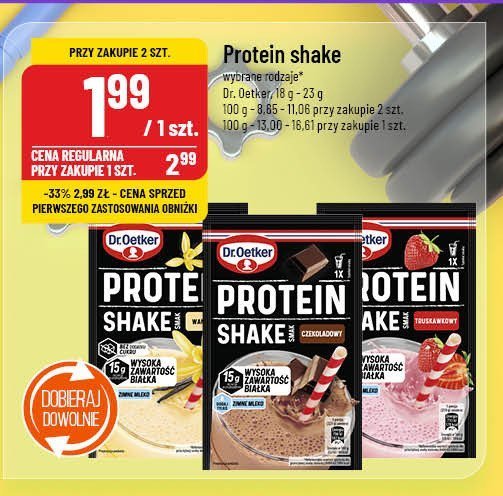 Protein shake czekoladowy Dr. oetker promocja