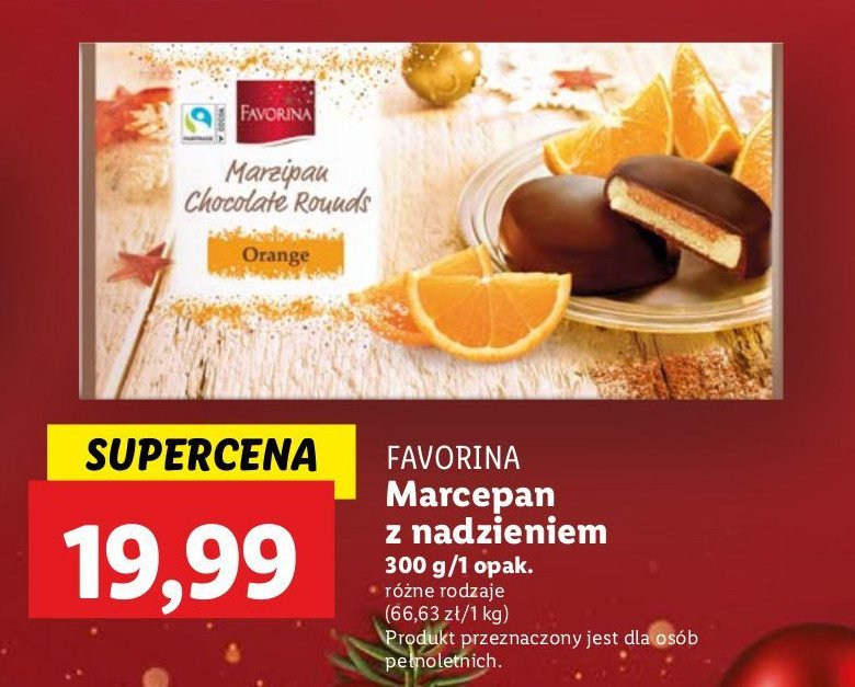 Marcepan z galaretką pomarańczową Favorina promocja