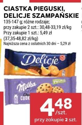 Ciastka pieguski Delicje Szampańskie promocja w Stokrotka